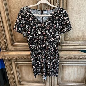 Old Navy black floral romper